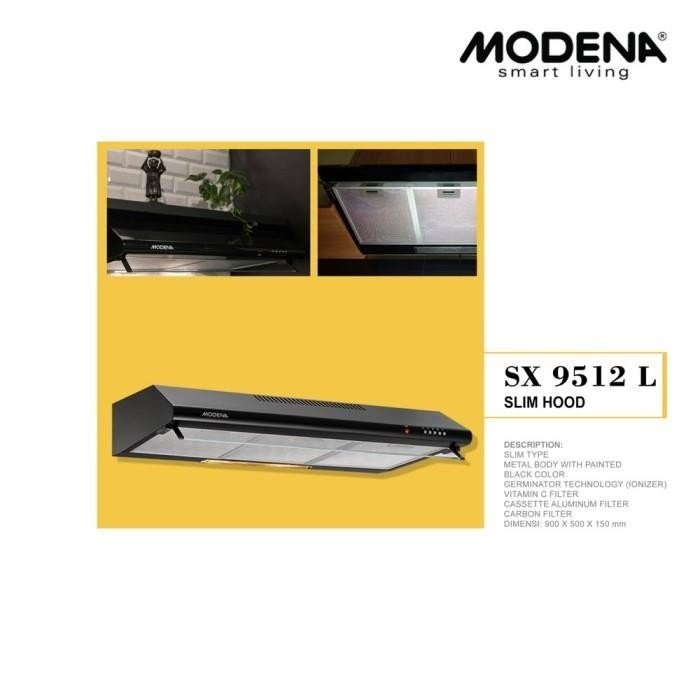 TERMURAH MODENA SX 9512 L PENGHISAP ASAP DAPUR / SLIM HOOD 90CM - Image 2