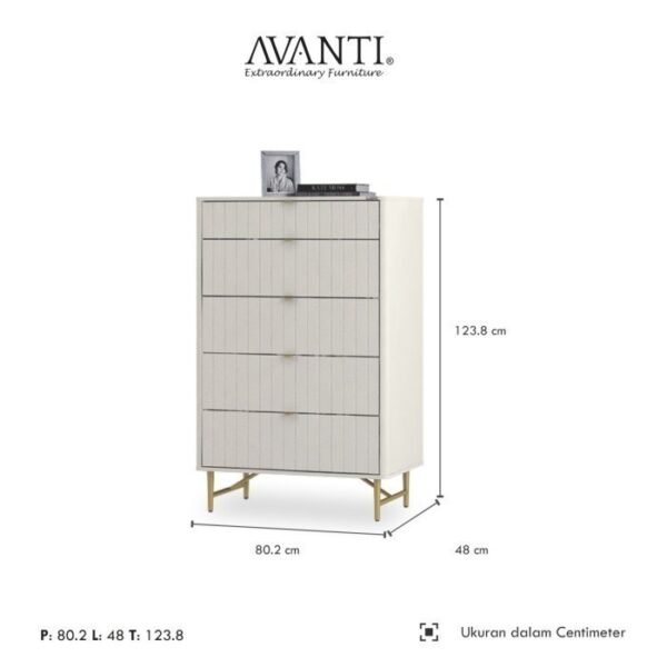 TERMURAH ACTIV FURNITURE AVANTI MUNICH LL 80 LEMARI 5 SUSUN MINIMALIS - Image 2