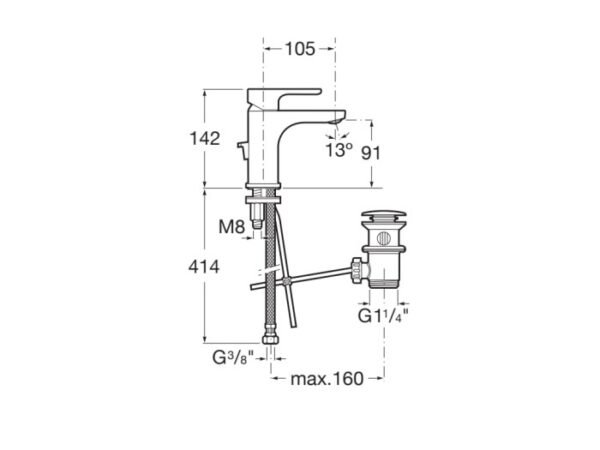 TERMURAH ROCA L20 XL KRAN AIR DINGIN TAP HIGH NECK - Image 2