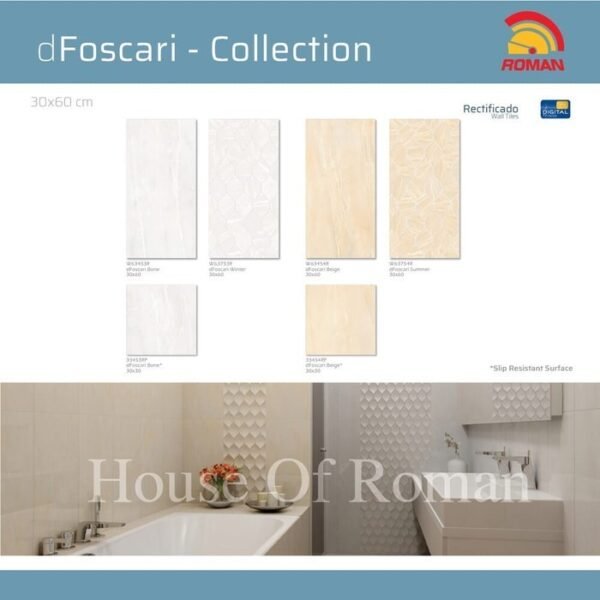 TERMURAH ROMAN KERAMIK 30 X 30RMF 33453RP DFOSCARI BONE GOL B - Image 4