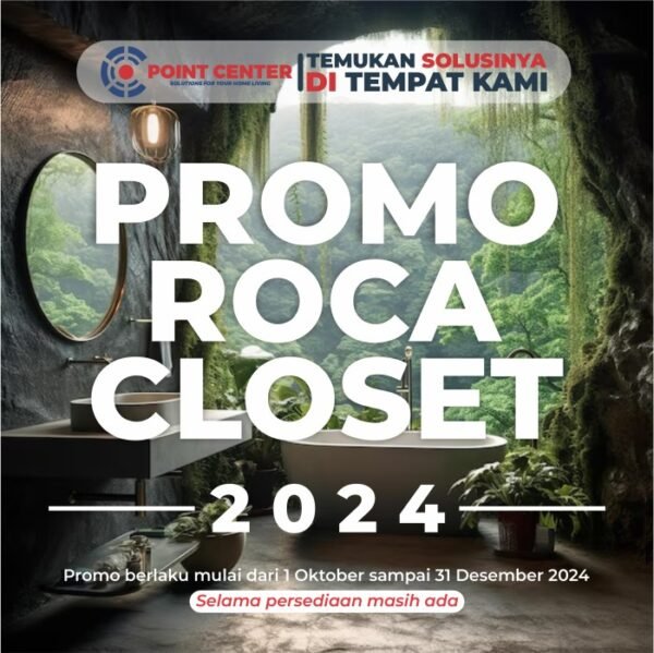 TERMURAH ROCA PROMO CLOSET DUDUK MERIDIAN DUAL OUTLET 305 MM RIMLESS - Image 5