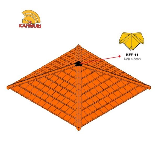 TERMURAH KANMURI KFF-11 GENTENG NOK EMPAT ARAH NATURAL FULL FLAT - Image 3