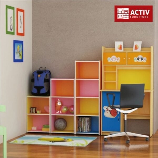 TERMURAH ACTIV FURNITURE POKU ORC 4 LEMARI RAK BUKU 4 SUSUN 40 x 118 - Image 4