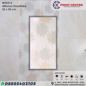 TERMURAH ROMAN KERAMIK 25 X 50 W52313 DMONZA SNOWFLAKE