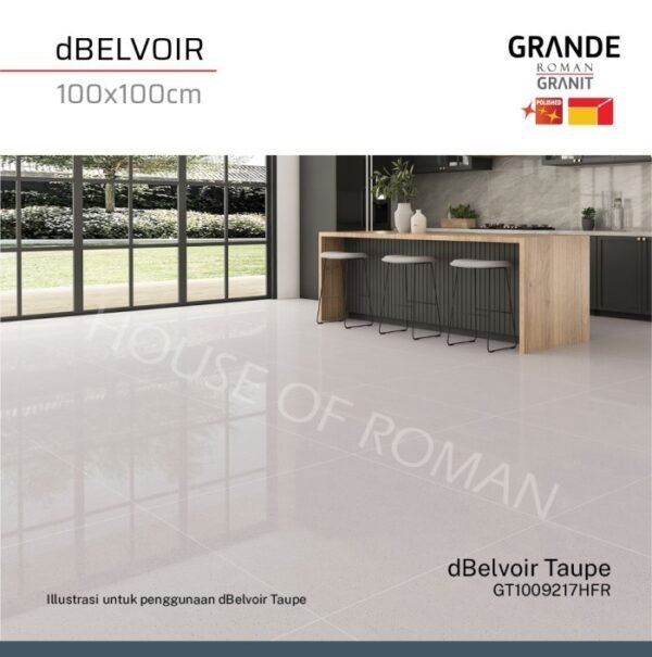 TERMURAH ROMAN GRANIT GRANDE 100 X 100 GT1009217HFR DBELVOIR TAUPE - Image 2