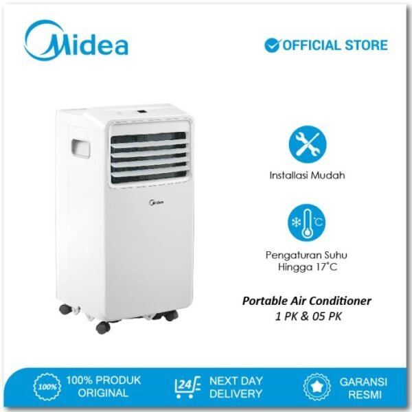 TERMURAH AC MIDEA PORTABLE MPHA-05CRN7 0.5PK 1/2 PK