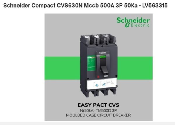 TERMURAH SCHNEIDER EasyPact MCCB CVS 630 H (70 kA) Electronic ETS 2.3
