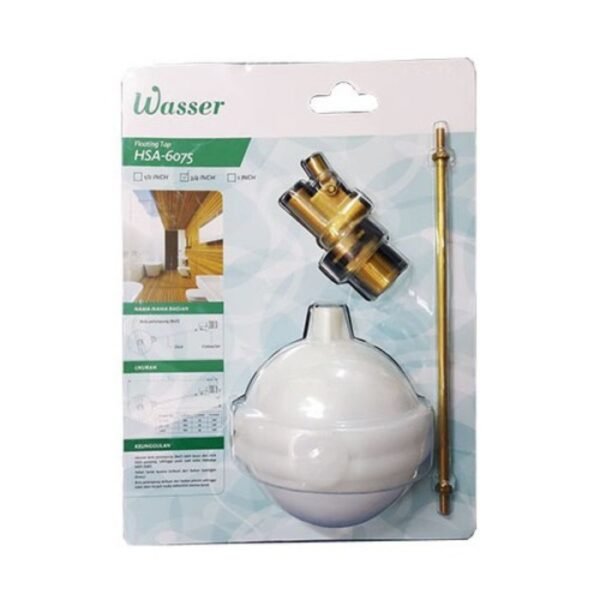 TERMURAH WASSER HSA 6075 Pelampung Toren Tangki Air Floating Tap 1/2" - Image 2