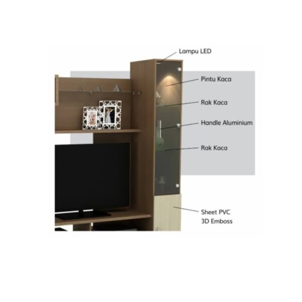 TERMURAH ACTIV FURNITURE NEXA WU 182 LEMARI RAK HIAS BUFFET TV MODERN - Image 2