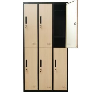 TERMURAH TIGER LOKER / LEMARI MOTIF KAYU CC C6T 6 PINTU 126 HITAM