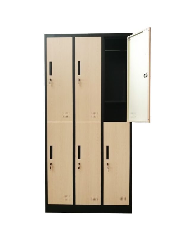 TERMURAH TIGER LOKER / LEMARI MOTIF KAYU CC C6T 6 PINTU 126 HITAM