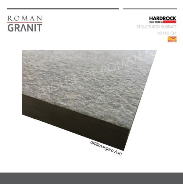 TERMURAH ROMAN GRANIT HARDROCK 60 X 60 TGT605762CR DKILIMANJARO ASH - Image 3