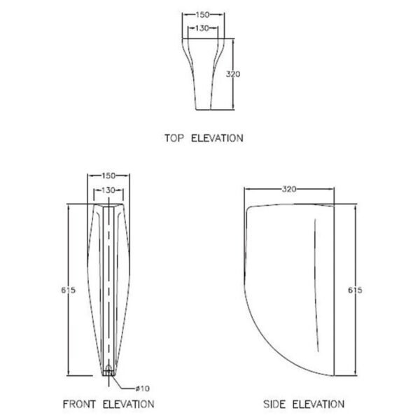 TERMURAH WASSER UD 001 Pembatas Urinal Divider Sekat Urinal - Image 2