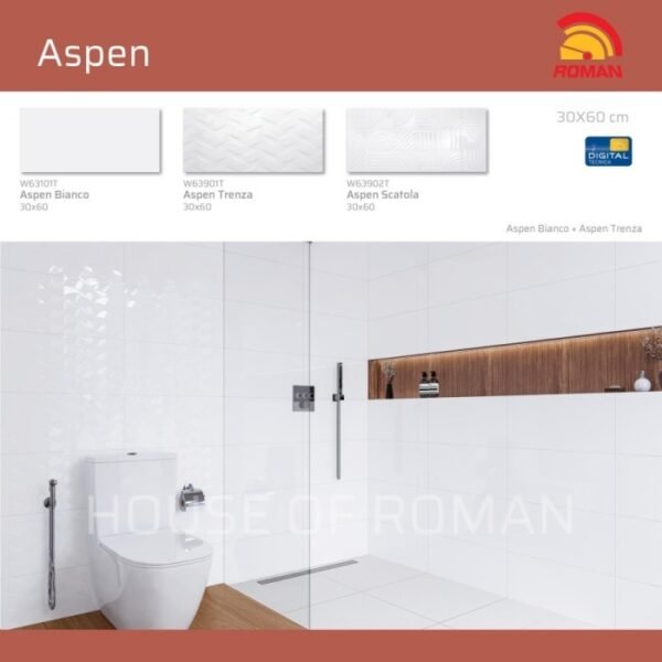 TERMURAH ROMAN KERAMIK Aspen Trenza 30x60T W63901T Gol AP - Image 3