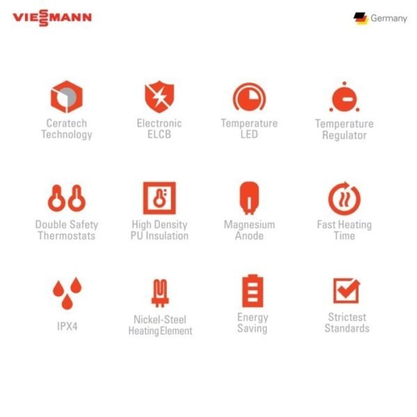 TERMURAH WATER HEATER VIESSMANN 80L 1200W VITOWELL COMFORT C1 VERTICAL - Image 3