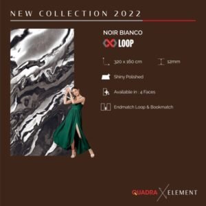 TERMURAH QUADRA GRANIT 320 x 160 BIG SIZE / BIG SLAP NOIR BIANCO