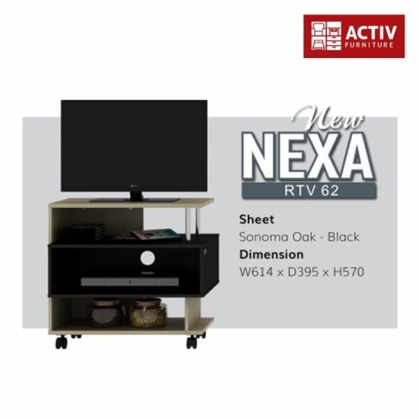 TERMURAH ACTIV FURNITURE NEXA RTV 62 RAK MEJA TV BUFFET MODERN - Image 2