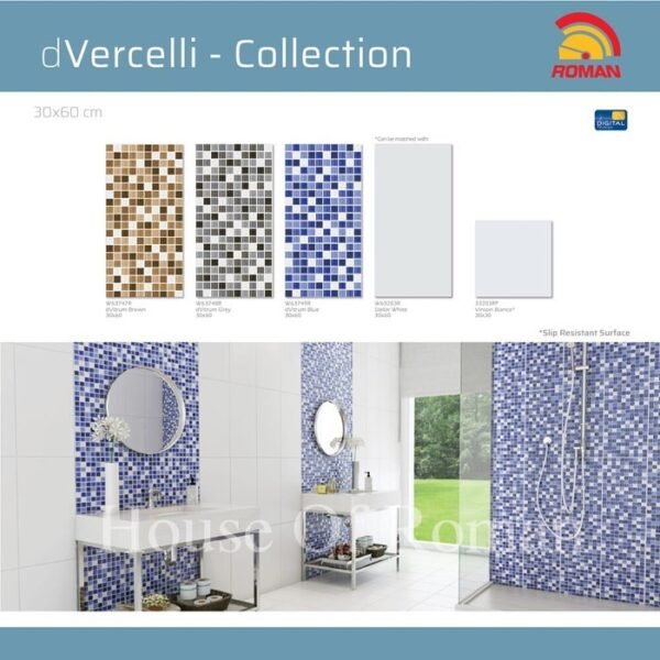 TERMURAH ROMAN KERAMIK 30 X 60R W63749R DVITRUM BLUE GOL D - Image 3