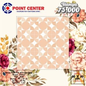 TERMURAH ROMAN KERAMIK 20 X 20 G227706 DCIRCULUM BEIGE