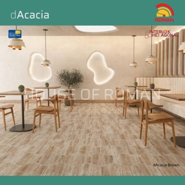 TERMURAH ROMAN HEXAGONAL 34 X 39 GH348083 dAcacia Brown - Image 2