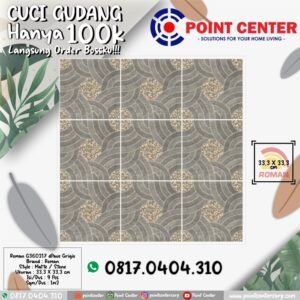 TERMURAH ROMAN KERAMIK 33,3 X 33,3 G360217 DPAVE GRIGIO