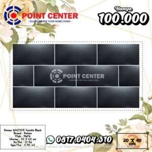 TERMURAH ROMAN KERAMIK 20 X 40 W40209 TWINKLE BLACK