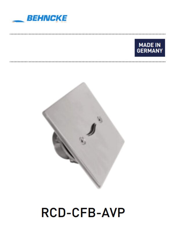 TERMURAH BEHNCKE MAINDRAIN COVER RCD-CFB-AVP-50