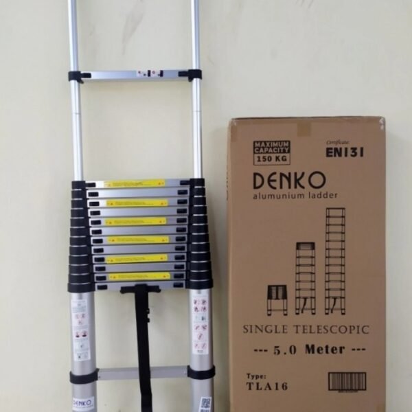TERMURAH DENKO TLA 16 Tangga Teleskopik Tunggal 15 Steps 5.1M - Image 2