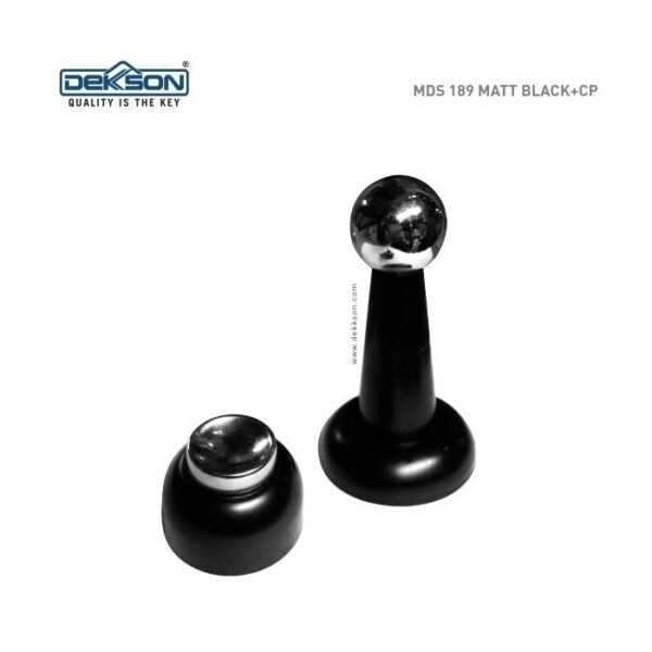 TERMURAH DEKKSON Door Stoper MDS 189 MATT BLACK+CP Penahan Pintu Hitam - Image 4