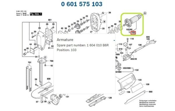 TERMURAH 1604010B6R BOSCH ARMATURE GSG 300 / SPARE PART - Image 2