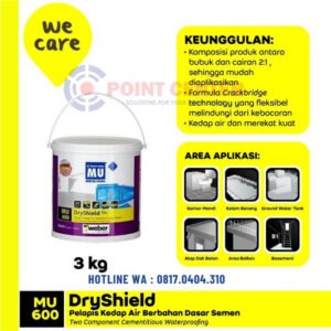 TERMURAH MORTAR UTAMA MU-600 DRYSHIELD PELAPIS ANTI BOCOR 3KG GALON