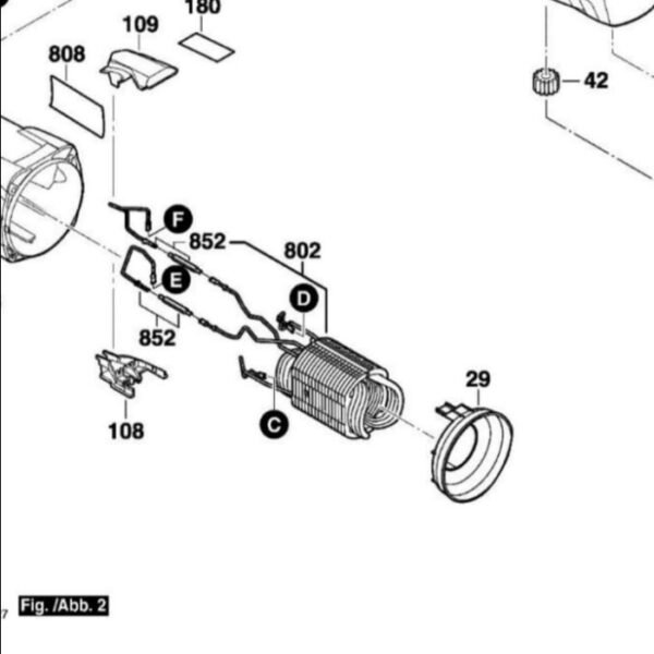 TERMURAH 1604220417 BOSCH FIELD STATOR GERINDA GPO 12 CE / SPARE PART - Image 3