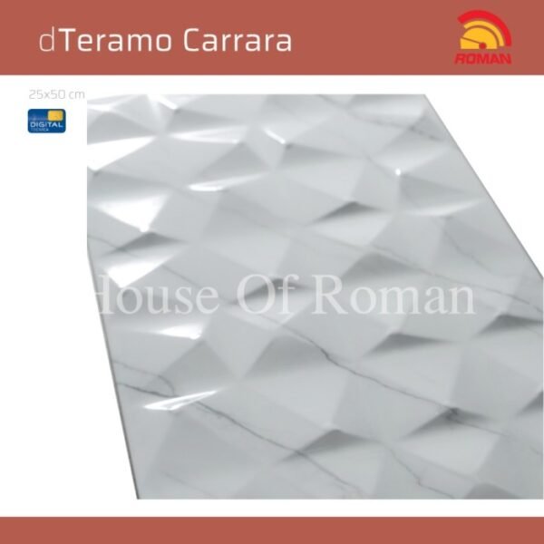TERMURAH ROMAN KERAMIK 25 X 50 W52726 DTERAMO CARRARA GOL B - Image 3