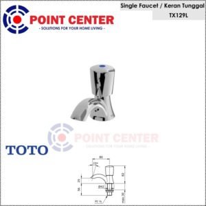 TERMURAH TOTO TX129L KRAN WASTAFEL SINGLE LEVER LAVATORY FAUCET COLD