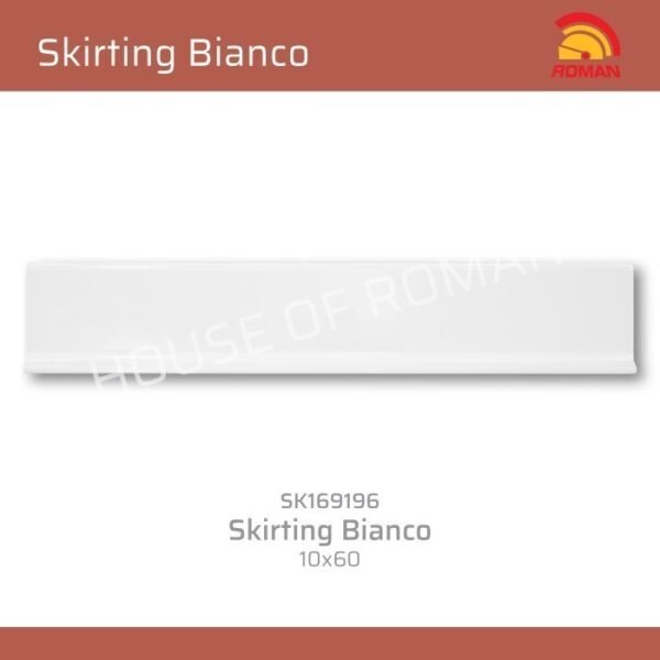Termurah ROMAN KERAMIK Skirting Bianco 10x60 SK169196