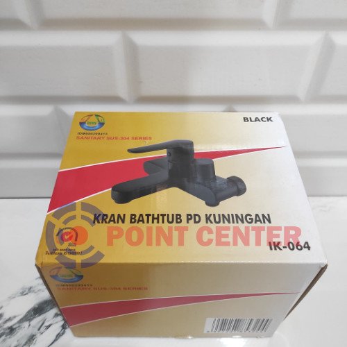 TERMURAH IGM IK 064 Kran Air Panas Dingin Hitam Shower Bathtub Mixer - Image 3