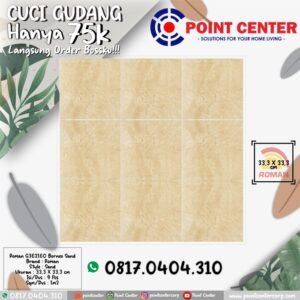 TERMURAH ROMAN KERAMIK 33,3 X 33,3 G362160 BORNEO SAND