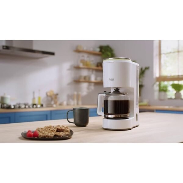 TERMURAH BEKO FCM1321W FILTER COFFE MAKER 10CUP GLASS JUG WHITE - Image 2