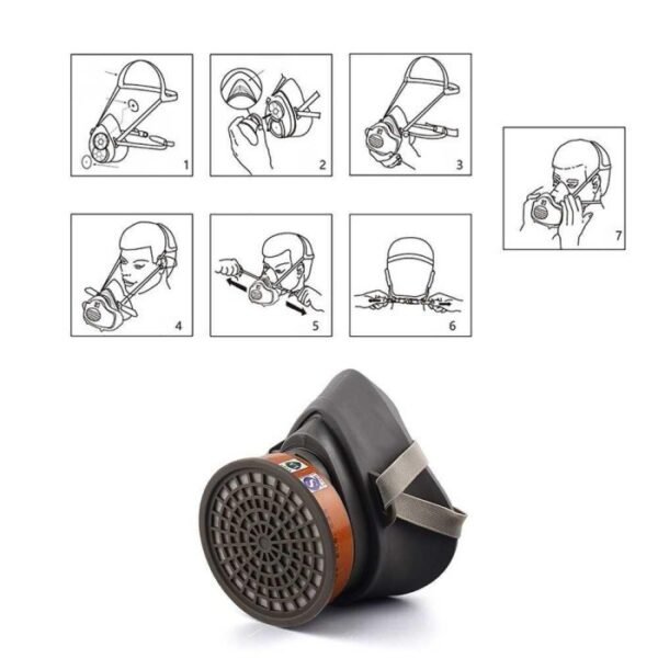 TERMURAH TAFFWARE MASKER GAS RESPIRATOR ANTI-DUST CHEMICAL - FD411 - Image 5