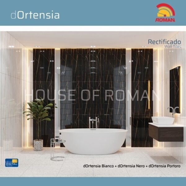 TERMURAH ROMAN KERAMIK 30 x 90R W93456R dORTENSIA NERO - Image 2