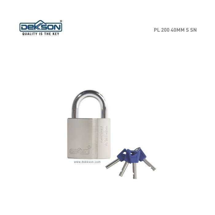 TERMURAH DEKKSON Padlock Gembok Pintu PL 200 40MM S SN - Image 3