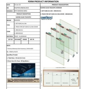 TERMURAH Track for Sliding Glass Telescopic DEKKSON SGT 4100 + Cover