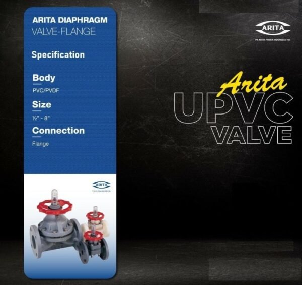 TERMURAH ARITA DIAPHRAGM VALVE FLANGE ARDIAP.UPVCANSI-040 1,5 INCH