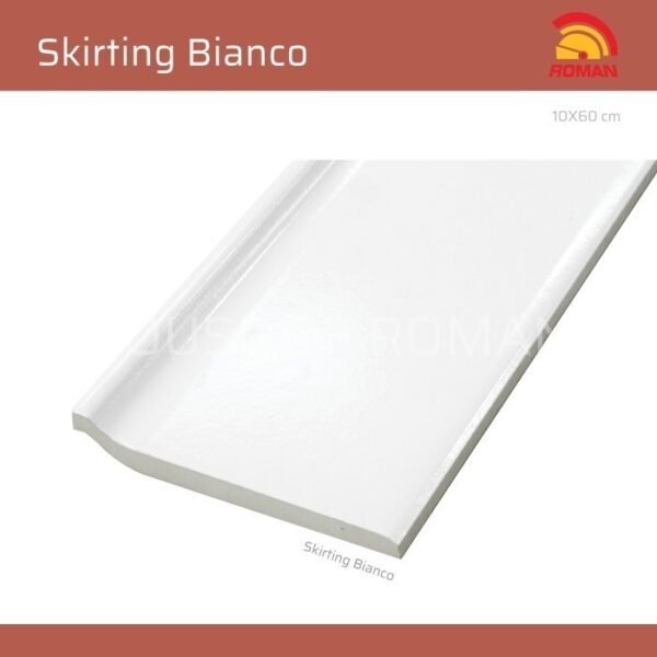 Termurah ROMAN KERAMIK Skirting Bianco 10x60 SK169196 - Image 2
