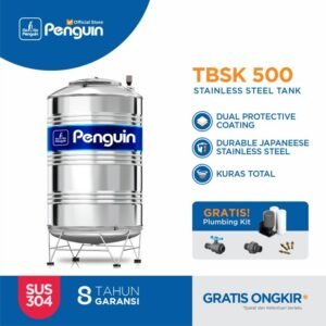 TERMURAH PENGUIN TANGKI / TOREN / TANDON STAINLESS TBSK 500 500 L