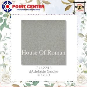 TERMURAH ROMAN KERAMIK 40 X 40 G442243 DADELAIDE SMOKE GOL A