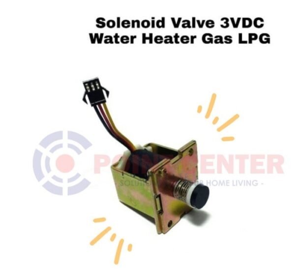 TERMURAH SOLENOID SELENOID VALVE WATER HEATER GAS LPG 3V 3VDC - Image 2