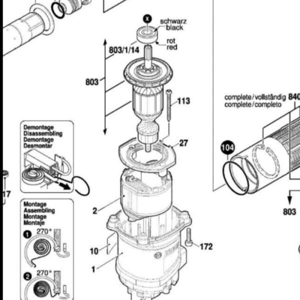 TERMURAH 1619P05379 BOSCH FIELD STATOR GSH 5 / SPARE PART - Image 2