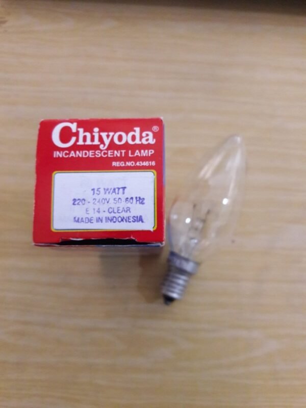 TERMURAH CHIYODA LAMPU / BOHLAM PIJAR E14 CLEAR 10W 10 WATT PUTIH - Image 2