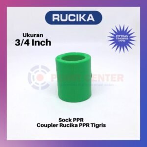 TERMURAH SOCK SOK PPR 3/4" 3/4 INCH 25MM COUPLER 25MM RUCIKA TIGRIS